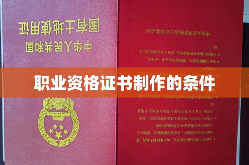 屯留职业资格证书制作的条件