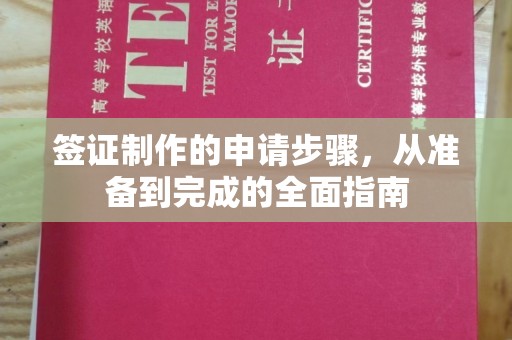 屯留签证制作的申请步骤，从准备到完成的全面指南