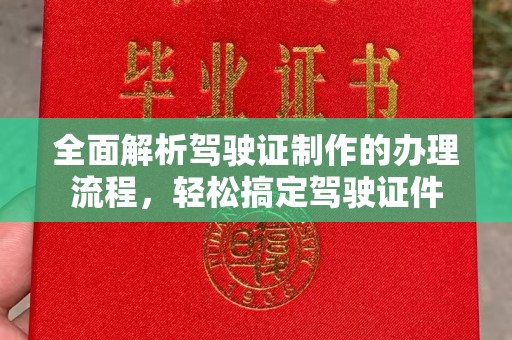 屯留全面解析驾驶证制作的办理流程，轻松搞定驾驶证件