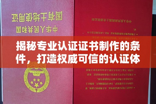 屯留揭秘专业认证证书制作的条件，打造权威可信的认证体系