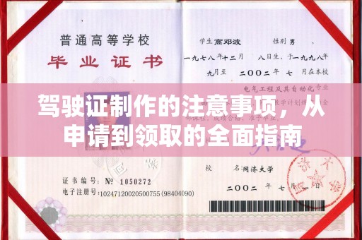 屯留驾驶证制作的注意事项，从申请到领取的全面指南